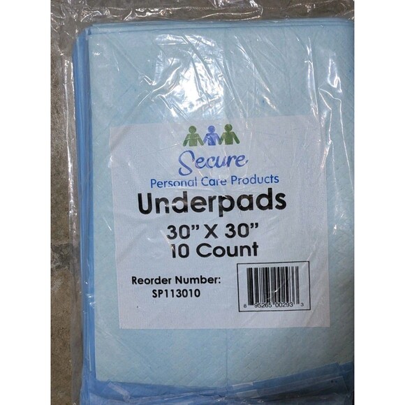 10 Pack, Secure Personal Underpads 30 x 30 Heavy Absorbency Disposable SP113010 - Picture 2 of 2